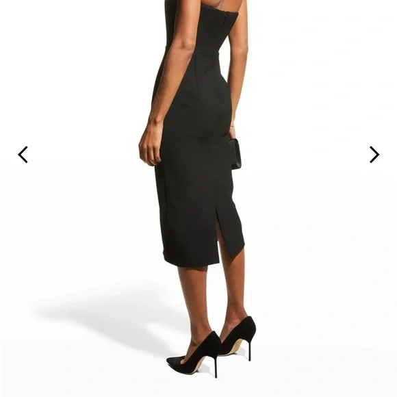 Veronica Beard Black Strapless Plunge Sheath Dress - Picture 3 of 5